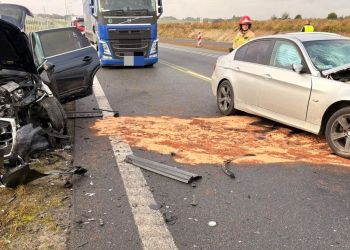 Wypadek na S19 w Trzebusce. Dwie osoby trafiły do szpitala
