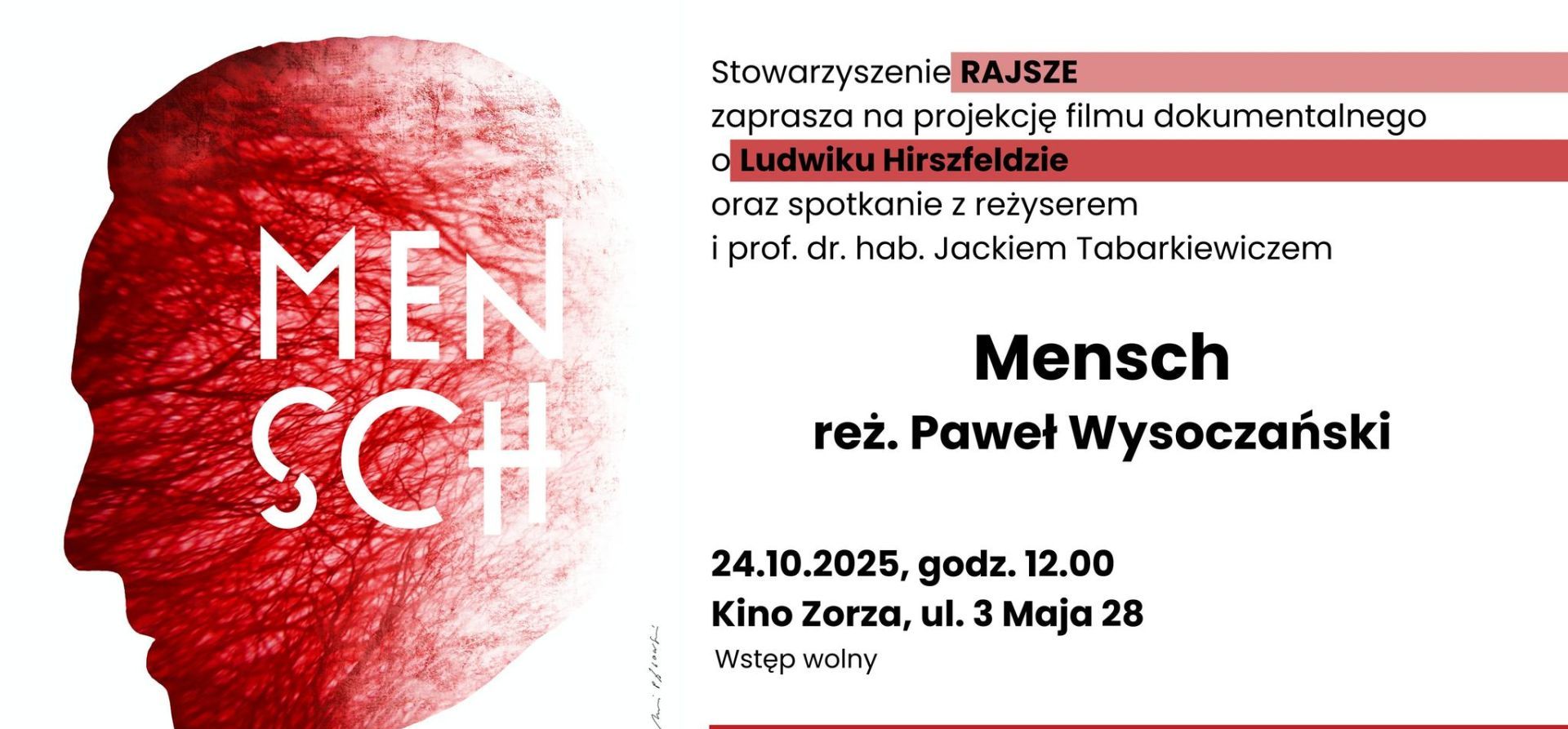 Pokaz filmu „Mensch” w Rzeszowie. Opowieść o wybitnym naukowcu Ludwiku Hirszfeldzie