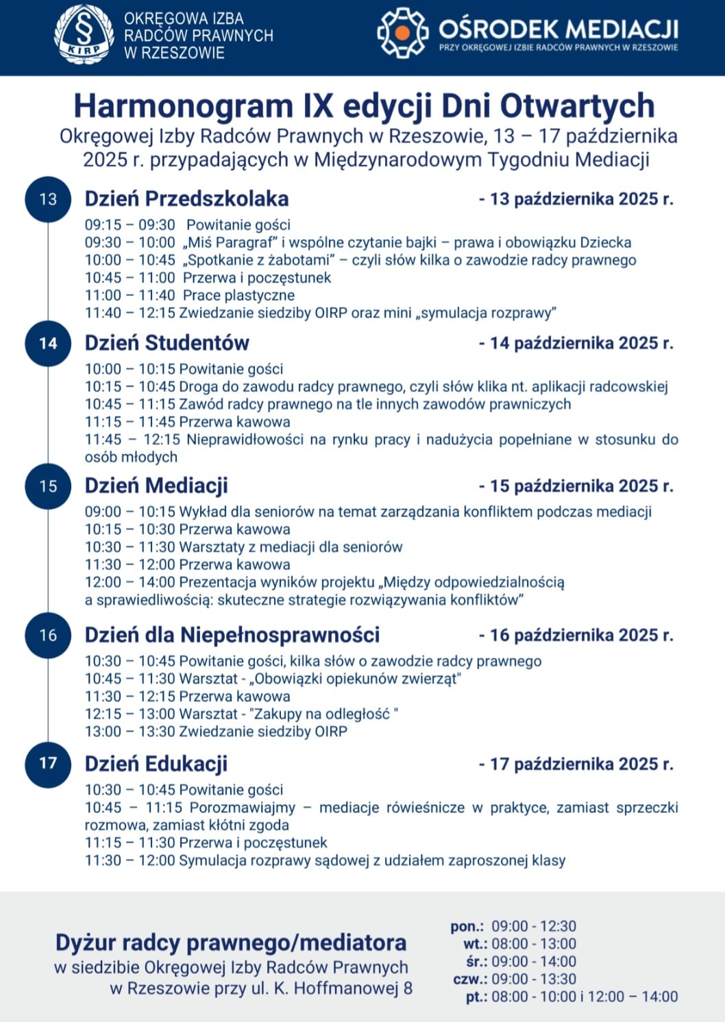 Dni Otwarte Okręgowej Izby Radców Prawnych w Rzeszowie - Polskie Radio Rzeszów
