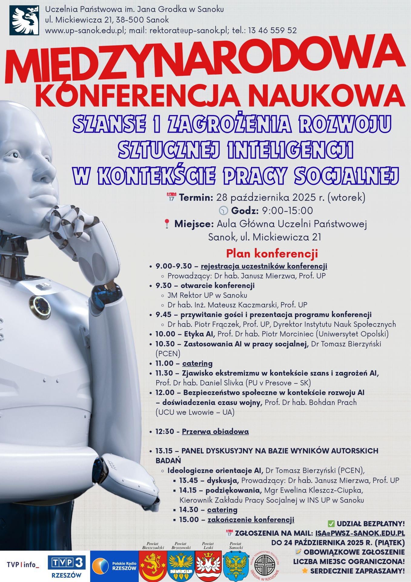 Międzynarodowa Konferencja Naukowa „Szanse i zagrożenia rozwoju sztucznej inteligencji w kontekście pracy socjalnej” 7 - Polskie Radio Rzeszów Międzynarodowa Konferencja Naukowa „Szanse i zagrożenia rozwoju sztucznej inteligencji w kontekście pracy socjalnej” - Polskie Radio Rzeszów