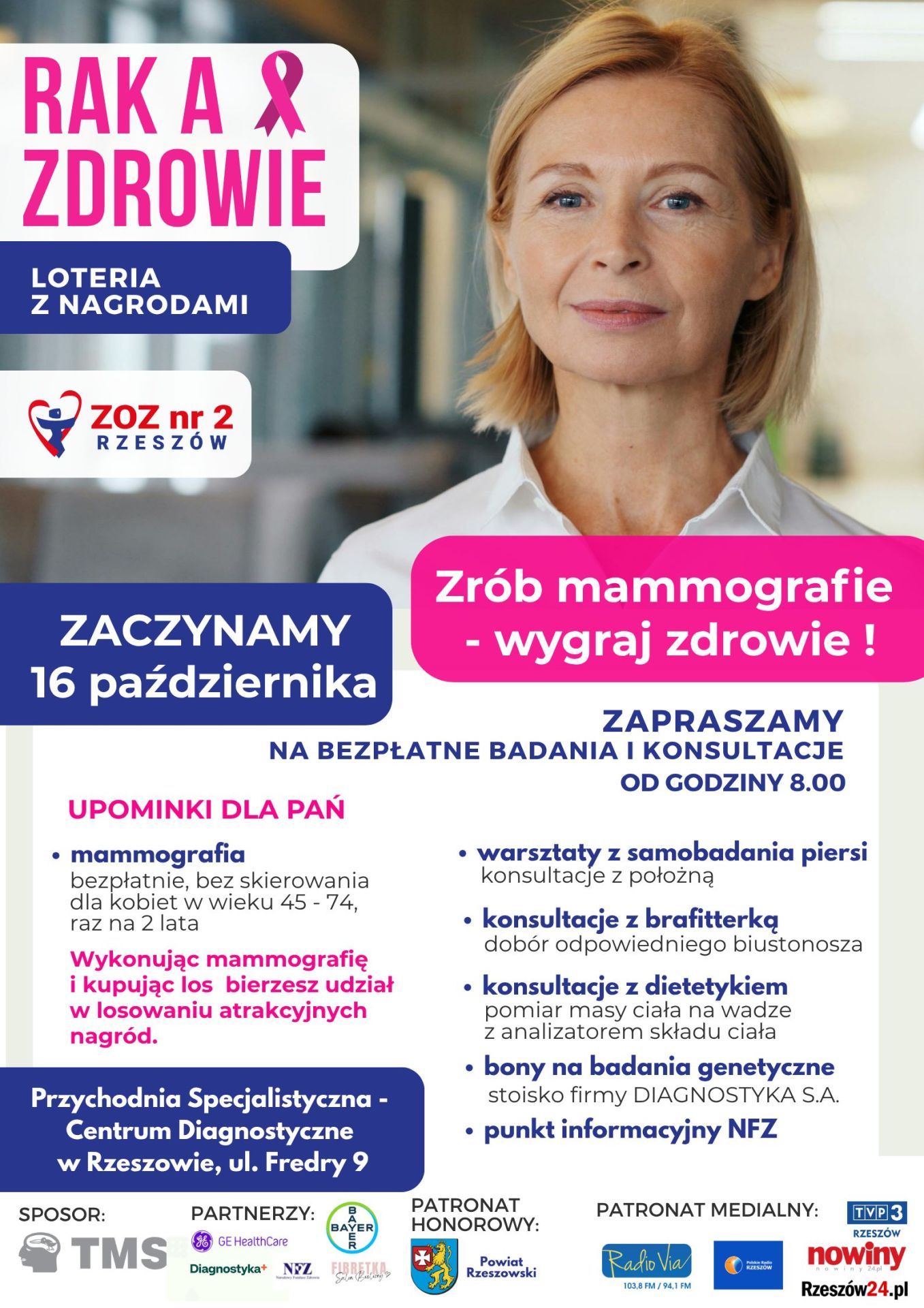 RAK A ZDROWIE – ZRÓB MAMMOGRAFIĘ I WYGRAJ ZDROWIE - Polskie Radio Rzeszów