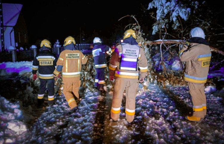 Podkarpacie pod śniegiem. 4 tysiące odbiorców bez prądu, ponad 100 interwencji służb