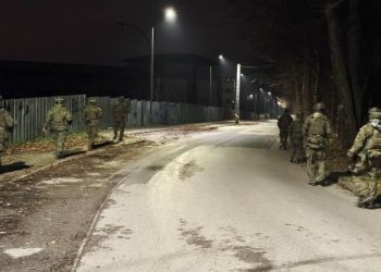 Nocne szkolenie Wojsk Obrony Terytorialnej w Łańcucie