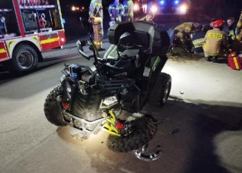 Zderzenie auta z quadem w Jabłonicy Polskiej. Jedna osoba poszkodowana
