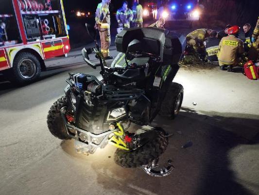 Zderzenie auta z quadem w Jabłonicy Polskiej. Jedna osoba poszkodowana