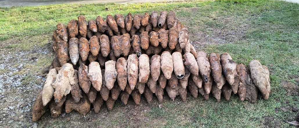 Ponad 2 tysiące pocisków artyleryjskich odkrytych w Jasionce [ZDJĘCIA]