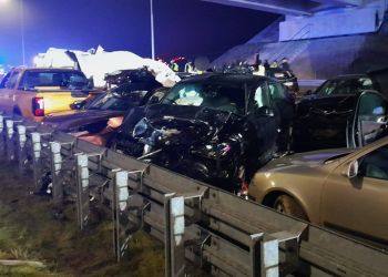 [AKTUALIZACJA, ZDJĘCIA] Karambol na&nbsp;S19. Zderzyło się 18 pojazdów, 12 osób trafiło do&nbsp;szpitali