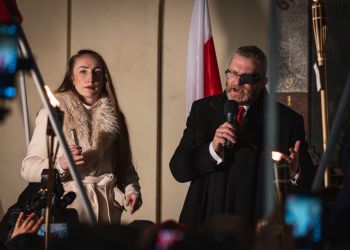 [ZDJĘCIA] Grzegorz Braun spotkał się z sympatykami na 3 Maja