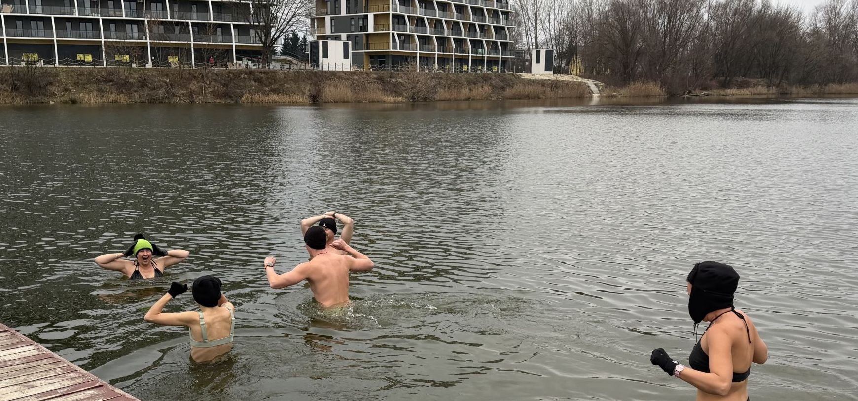 Temperatura poniżej zera. Morsowanie na&nbsp;Żwirowni