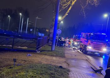 Auto uderzyło w drzewo na Langiewicza w Rzeszowie. Jedna osoba nie żyje, druga jest w ciężkim stanie