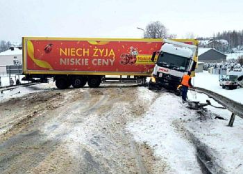 Zablokowana droga krajowa w&nbsp;Rymanowie