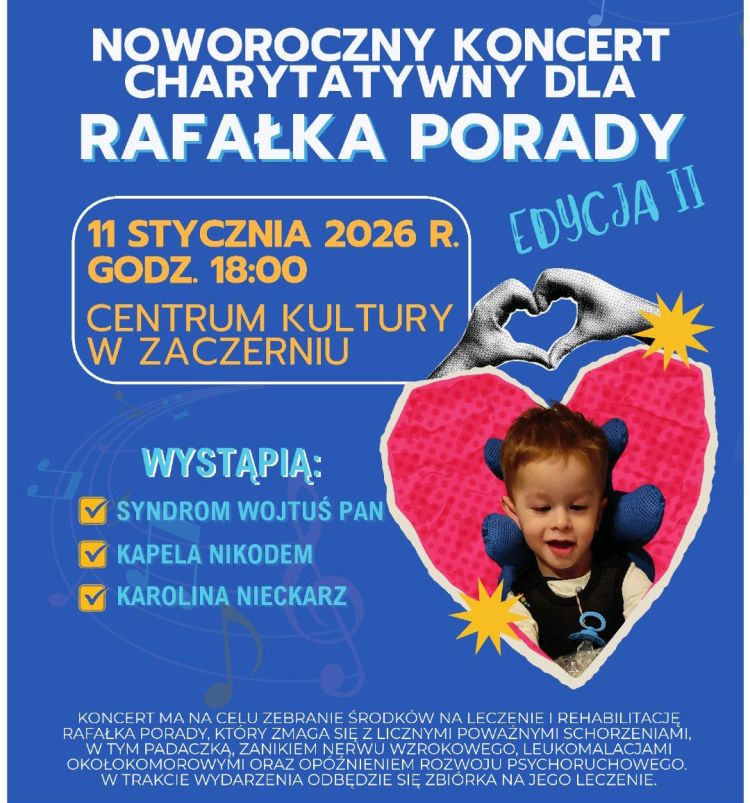 Koncert charytatywny dla Rafałka z&nbsp;Zaczernia
