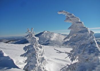 Tatry widoczne z&nbsp;Połoniny Wetlińskiej – inwersja termiczna w&nbsp;Bieszczadach