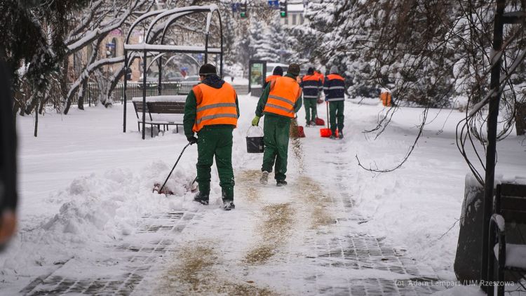 Akcja „Zima” w&nbsp;Rzeszowie. Służby walczą z&nbsp;intensywnymi opadami śniegu