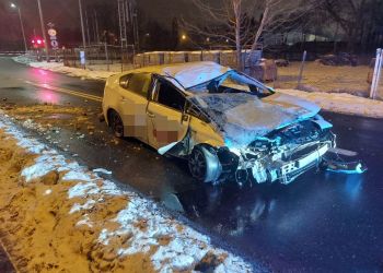 Zignorował rogatki, rozbił auto i&nbsp;uciekł. Policja szybko go&nbsp;namierzyła