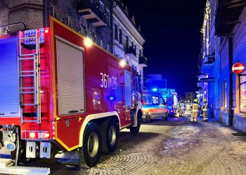 Pożar w&nbsp;kamienicy przy ul.&nbsp;Kazimierza Wielkiego w&nbsp;Przemyślu. Jedna osoba poszkodowana