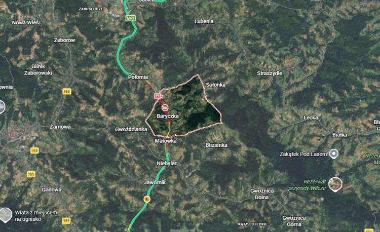 Wypadek na&nbsp;DK19 w&nbsp;Baryczce. Droga jest już przejezdna [AKTUALIZACJA]