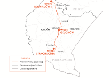 Gaz-System wyznaczył trasę gazociągów Wronów–Strachocina. 280 km nowej infrastruktury w&nbsp;Podkarpackiem i&nbsp;Lubelskiem