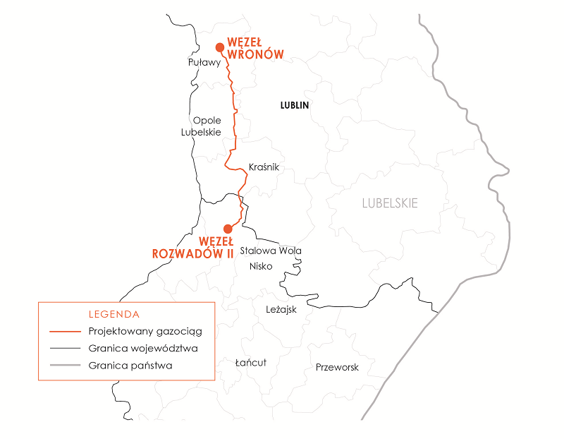 Gaz-System wyznaczył trasę gazociągów Wronów–Strachocina. 280 km nowej infrastruktury w Podkarpackiem i Lubelskiem 2 - Polskie Radio Rzeszów Gaz-System wyznaczył trasę gazociągów Wronów–Strachocina. 280 km nowej infrastruktury w Podkarpackiem i Lubelskiem - Polskie Radio Rzeszów