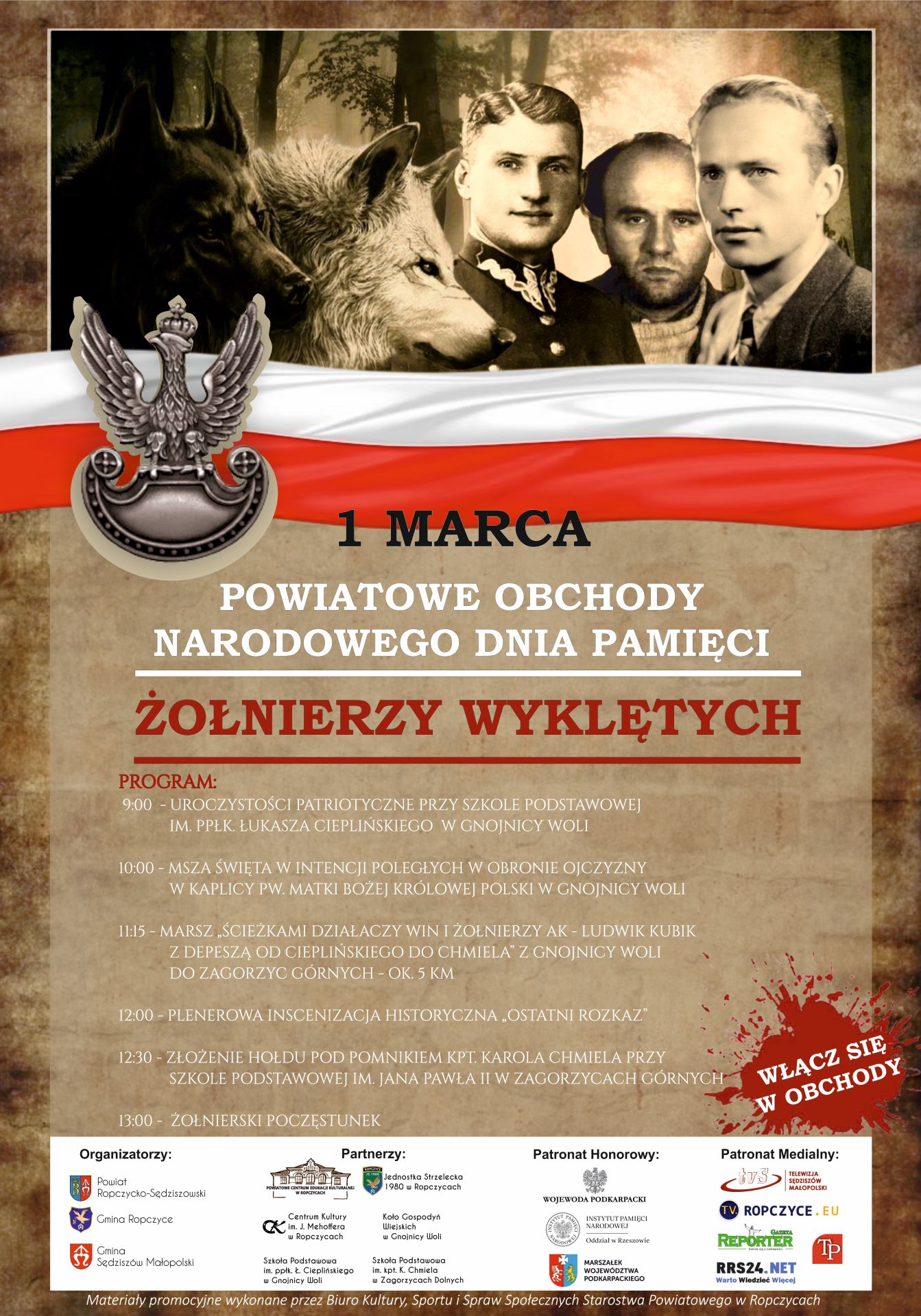 Obchody Narodowego Dnia Pamięci Żołnierzy Wyklętych na Podkarpaciu - Polskie Radio Rzeszów