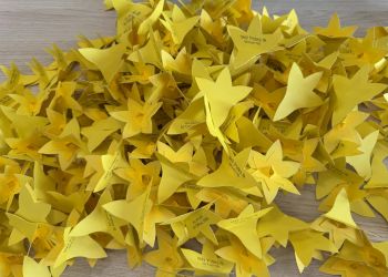 Papierowe żonkile symbolem pamięci o&nbsp;powstaniu w&nbsp;getcie warszawskim