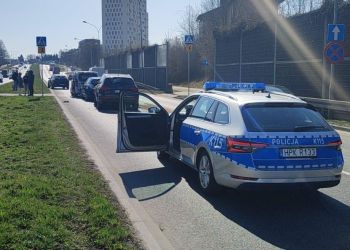 Zderzenie czterech aut na&nbsp;Krakowskiej w&nbsp;Rzeszowie, jedna osoba ranna