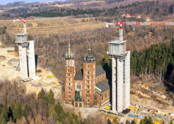 80-metrowe filary wyższe niż Bazylika Mariacka. Powstaje najwyższa estakada w&nbsp;Polsce