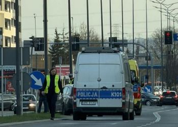 Utrudnienia na&nbsp;alei Rejtana po&nbsp;zdarzeniu drogowym z&nbsp;udziałem motocyklisty