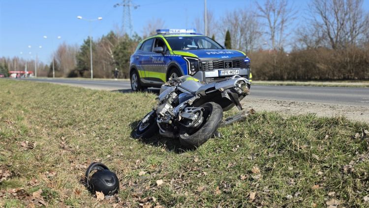 Wypadek w&nbsp;Mielcu, ranny 19-letni motocyklista