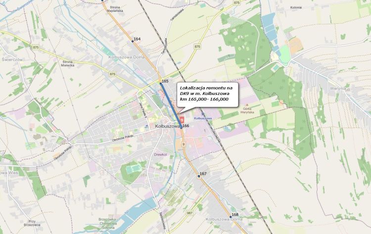 Utrudnienia na&nbsp;DK9 w&nbsp;Kolbuszowej. Rusza remont ważnego odcinka