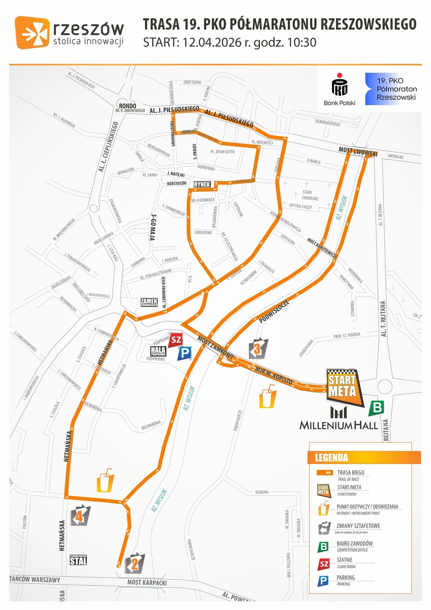 Utrudnienia w Rzeszowie w niedzielę. 19. PKO Półmaraton sparaliżuje ruch w mieście [MAPA] - Polskie Radio Rzeszów