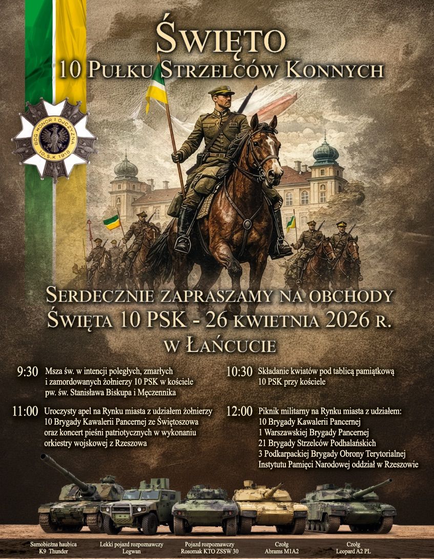 Święto 10 Pułku Strzelców Konnych w Łańcucie. Uroczystości i piknik militarny - Polskie Radio Rzeszów