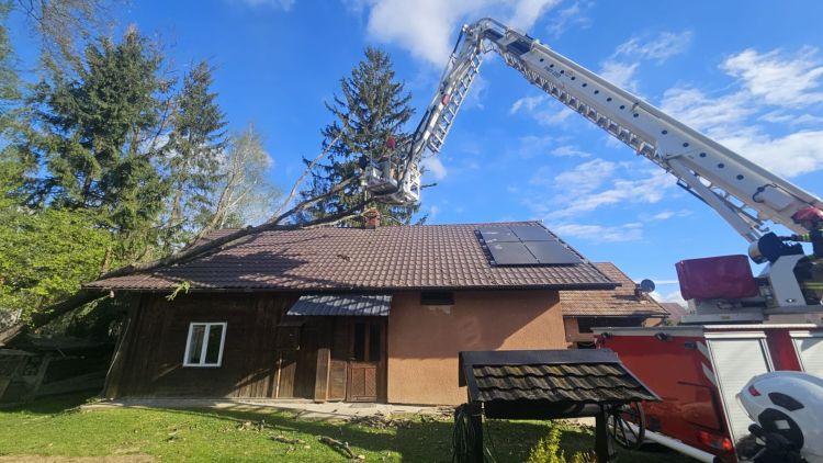 Silny wiatr na&nbsp;Podkarpaciu. Ponad 90 interwencji strażaków – uszkodzone dachy i&nbsp;powalone drzewa