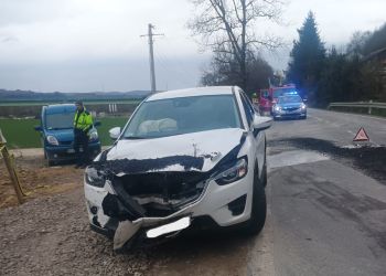 Zderzenie samochodów w&nbsp;Niewistce w&nbsp;powiecie brzozowskim