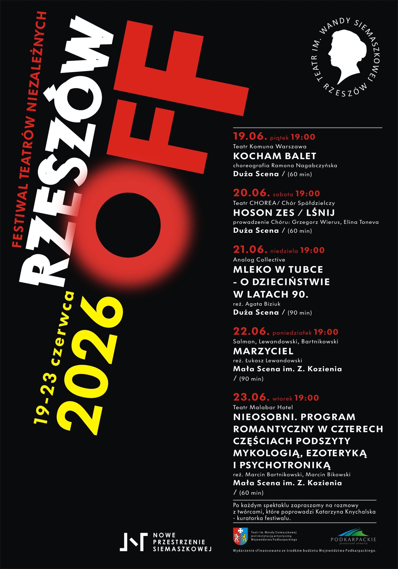 OFF Rzeszów 2026. Teatry niezależne wystąpią na scenach Teatru Siemaszkowej 2 - Polskie Radio Rzeszów OFF Rzeszów 2026. Teatry niezależne wystąpią na scenach Teatru Siemaszkowej - Polskie Radio Rzeszów