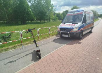 Wypadek na&nbsp;hulajnodze przy Jeziorze Tarnobrzeskim. Dwie 16-latki trafiły do&nbsp;szpitala