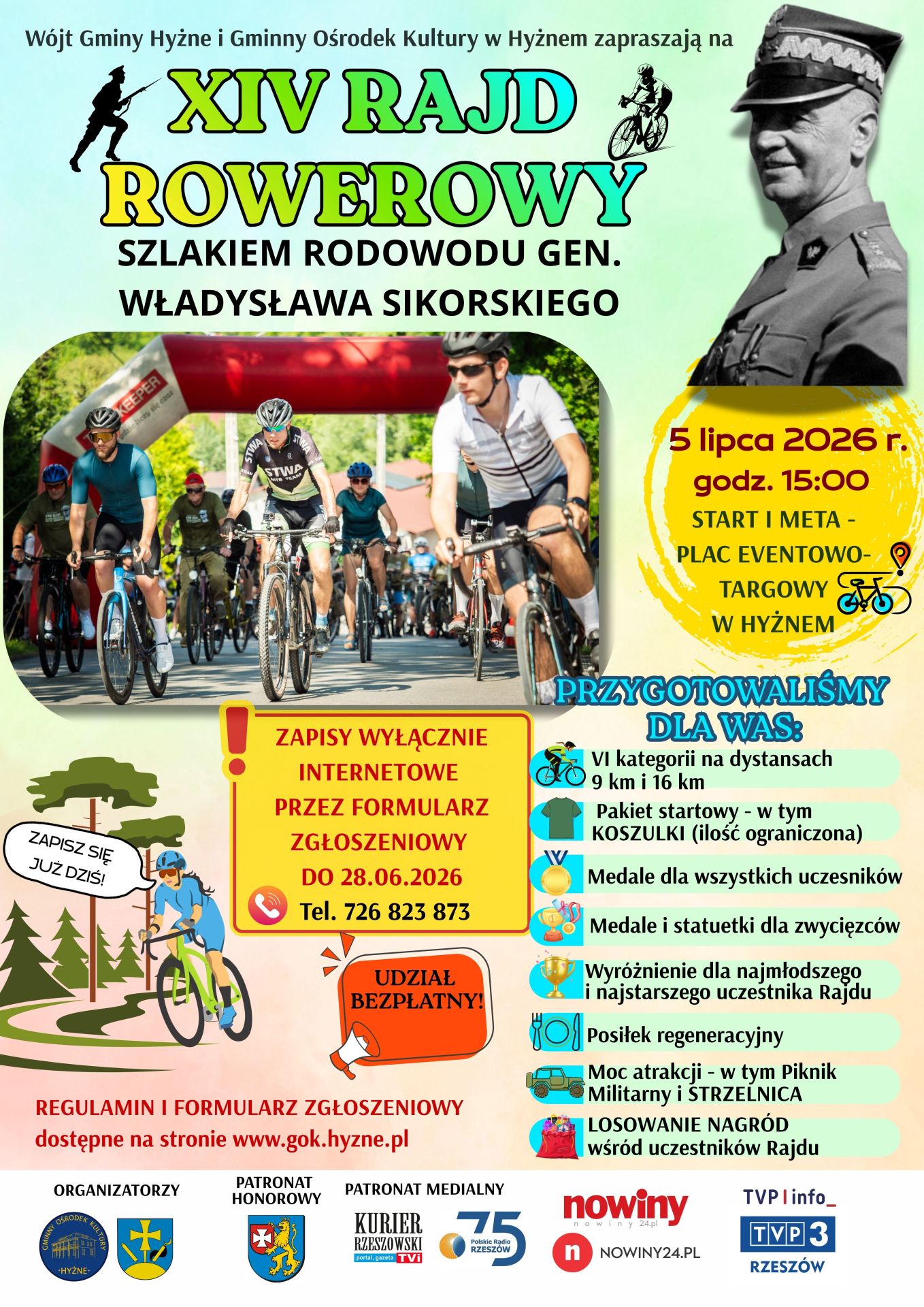 XIV Rajd Rowerowy Szlakiem Rodowodu gen. Władysława Sikorskiego 82 - Polskie Radio Rzeszów XIV Rajd Rowerowy Szlakiem Rodowodu gen. Władysława Sikorskiego - Polskie Radio Rzeszów