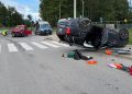 Wypadek w&nbsp;Jasionce. Auto dachowało, dziecko trafiło do&nbsp;szpitala