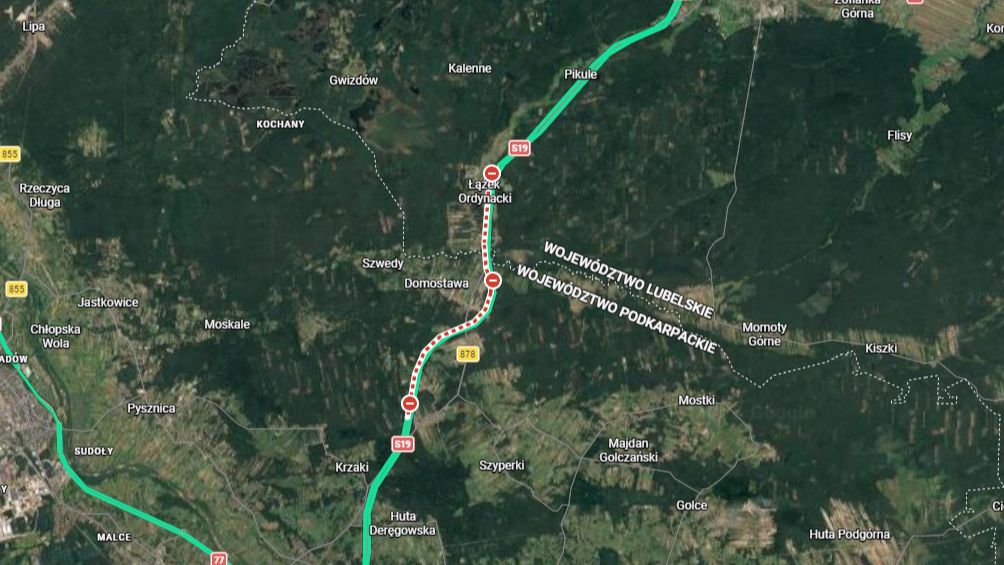 [AKTUALIZACJA] Zablokowana S19 w kierunku Rzeszowa po wypadku. Utrudnienia mogą potrwać do rana - Polskie Radio Rzeszów