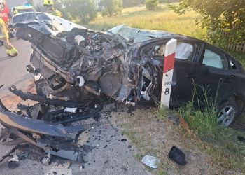 Dwie osoby ranne w&nbsp;wypadku na&nbsp;DK19. Trasa w&nbsp;Tylawie już przejezdna [AKTUALIZACJA]
