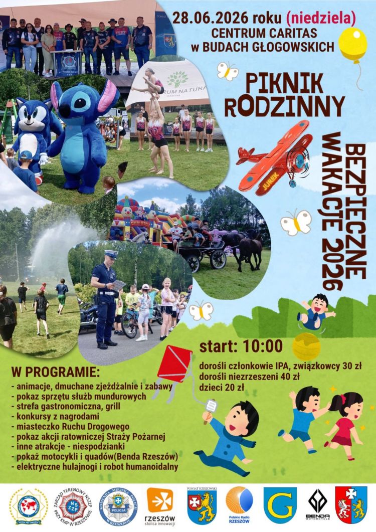 Piknik „Bezpieczne Wakacje 2026” w&nbsp;Budach Głogowskich. Start o&nbsp;10:00