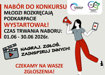 Ruszył konkurs „Młodzi Rozkręcają Podkarpacie”. Uczestnicy mają za zadanie nagranie rolki 2 - Polskie Radio Rzeszów Ruszył konkurs „Młodzi Rozkręcają Podkarpacie”. Uczestnicy mają za zadanie nagranie rolki
