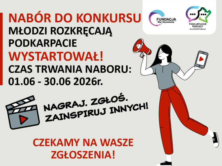 Ruszył konkurs „Młodzi Rozkręcają Podkarpacie”. Uczestnicy mają za zadanie nagranie rolki 1 - Polskie Radio Rzeszów Ruszył konkurs „Młodzi Rozkręcają Podkarpacie”. Uczestnicy mają za zadanie nagranie rolki