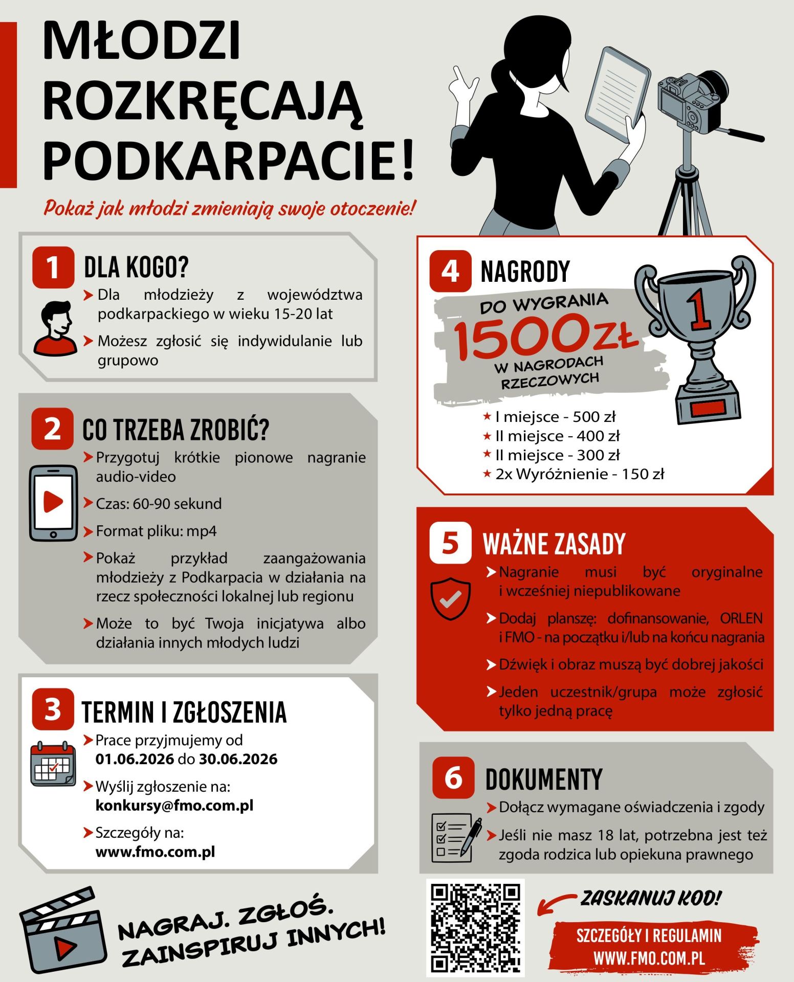 Ruszył konkurs „Młodzi Rozkręcają Podkarpacie”. Uczestnicy mają za zadanie nagranie rolki 2 - Polskie Radio Rzeszów Ruszył konkurs „Młodzi Rozkręcają Podkarpacie”. Uczestnicy mają za zadanie nagranie rolki - Polskie Radio Rzeszów