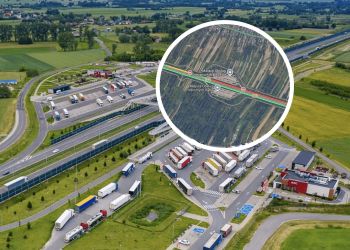 Utrudnienia na&nbsp;A4 w&nbsp;kierunku Krakowa. Bus przewrócił się po&nbsp;uderzeniu w&nbsp;bariery