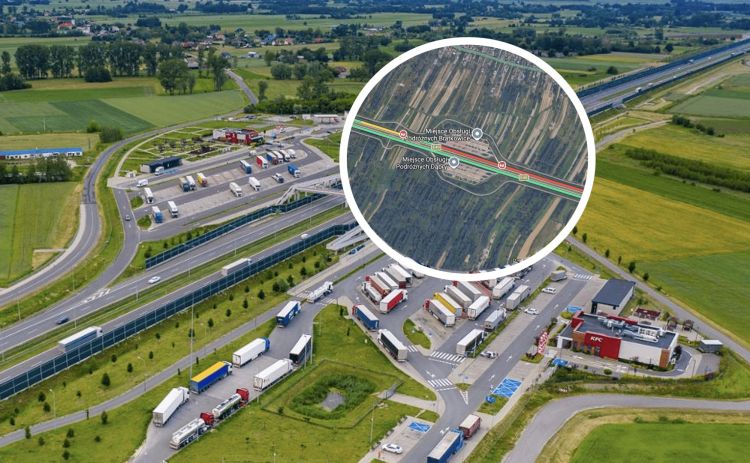 Utrudnienia na&nbsp;A4 w&nbsp;kierunku Krakowa. Bus przewrócił się po&nbsp;uderzeniu w&nbsp;bariery