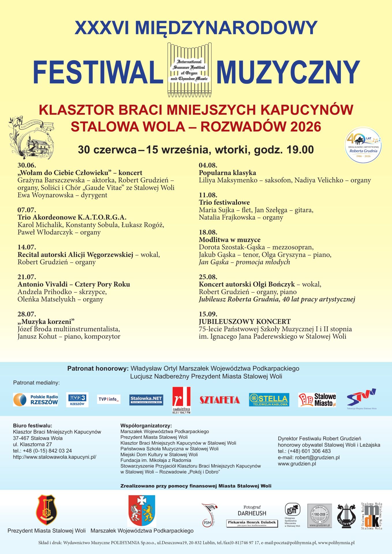 XXXVI Międzynarodowy Festiwal Muzyczny - Polskie Radio Rzeszów