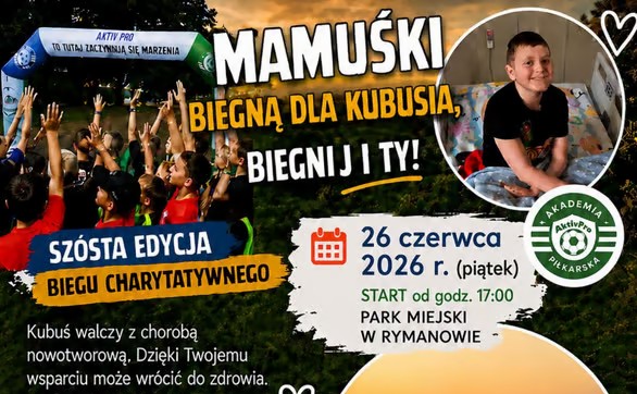 Rymanów pobiegnie dla Kubusia z&nbsp;Beska. Charytatywna impreza w&nbsp;Parku Rymanowskim