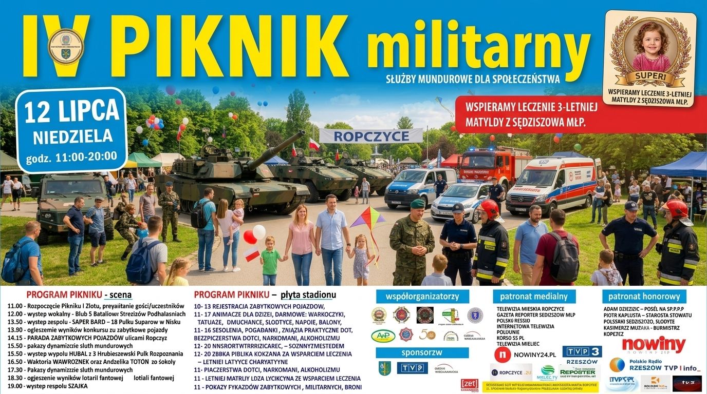 IV Charytatywny Piknik Militarny IPA - „Służby mundurowe dla społeczeństwa – razem możemy więcej” - Polskie Radio Rzeszów
