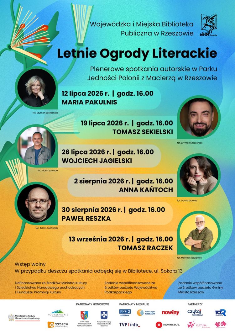 Książki, rozmowy i&nbsp;znani autorzy. Letnie Ogrody Literackie w&nbsp;Rzeszowie